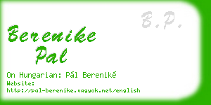 berenike pal business card